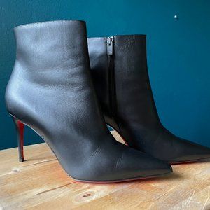 Christian Louboutin Red Sole Leather Booties